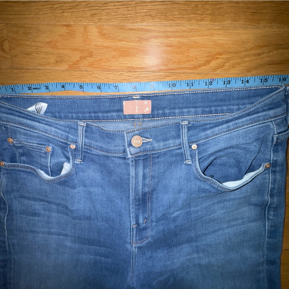 MOTHER The Twister Ankle Flare Jeans Across the Finish Line Size 32. Rise 10.5” - Picture 6 of 12